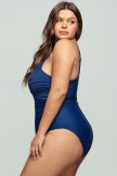 Solid Navy Twist Front Strappy OnePiece Swimsuit