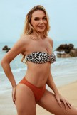 Leopard ORing Bandeau Bikini Set