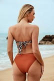 Leopard ORing Bandeau Bikini Set