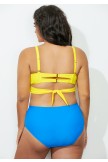 Yellow Wrap HighWaisted Bikini Set