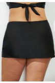 Black Side Slit Swim Skirt